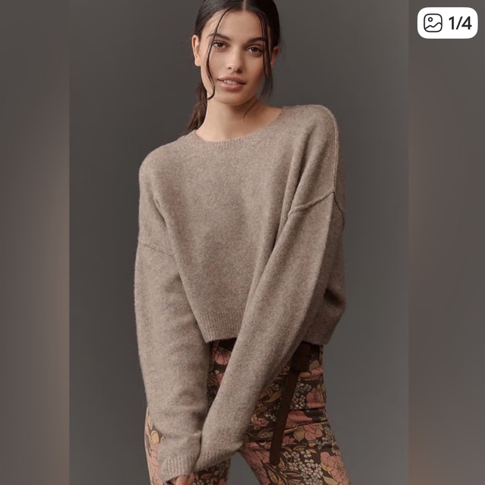 NWOT: GRAY Pilcro Anthropologie Cashmere Crew Neck Sweater